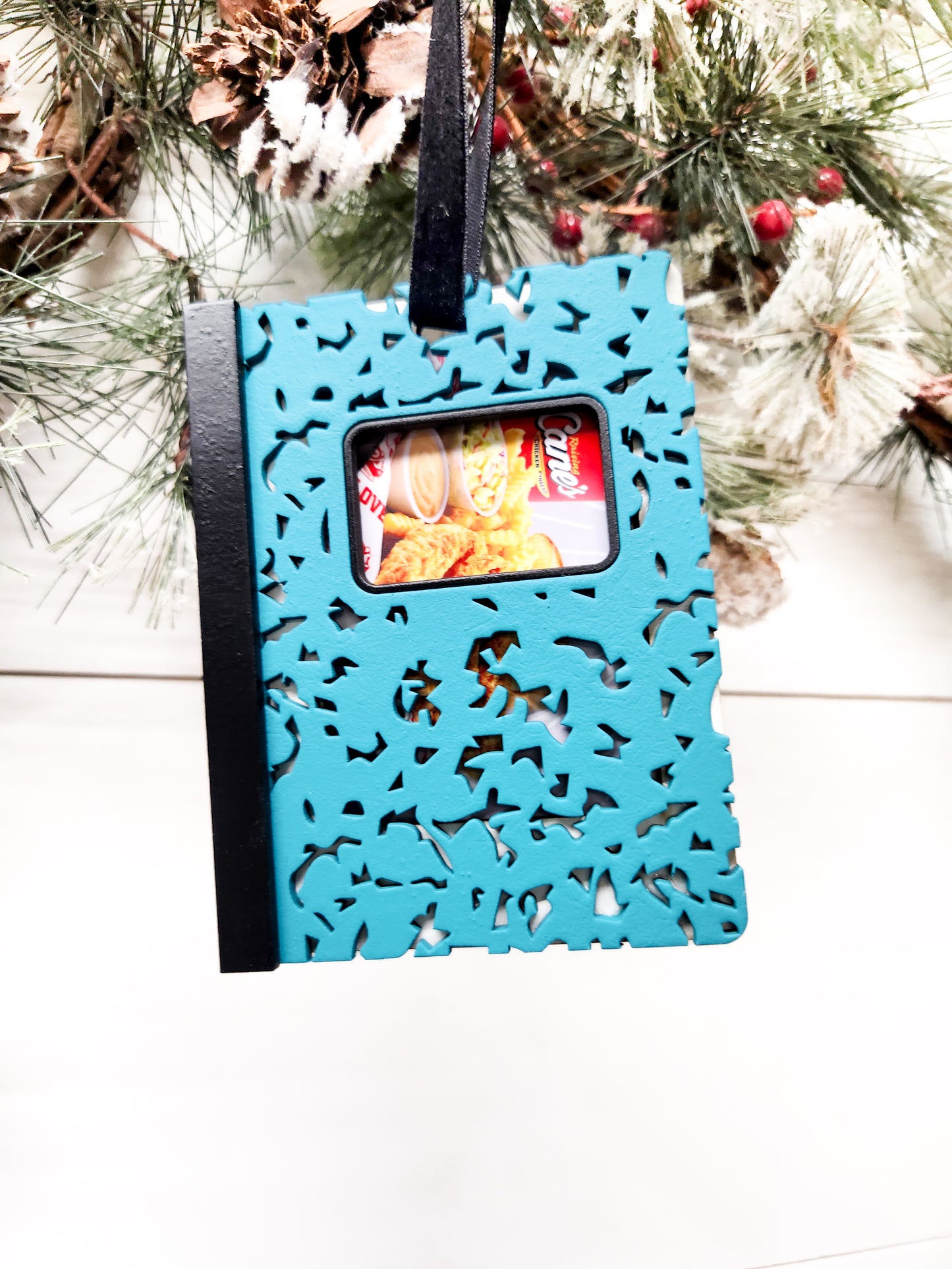 Composition Book Gift Card Holder Ornament