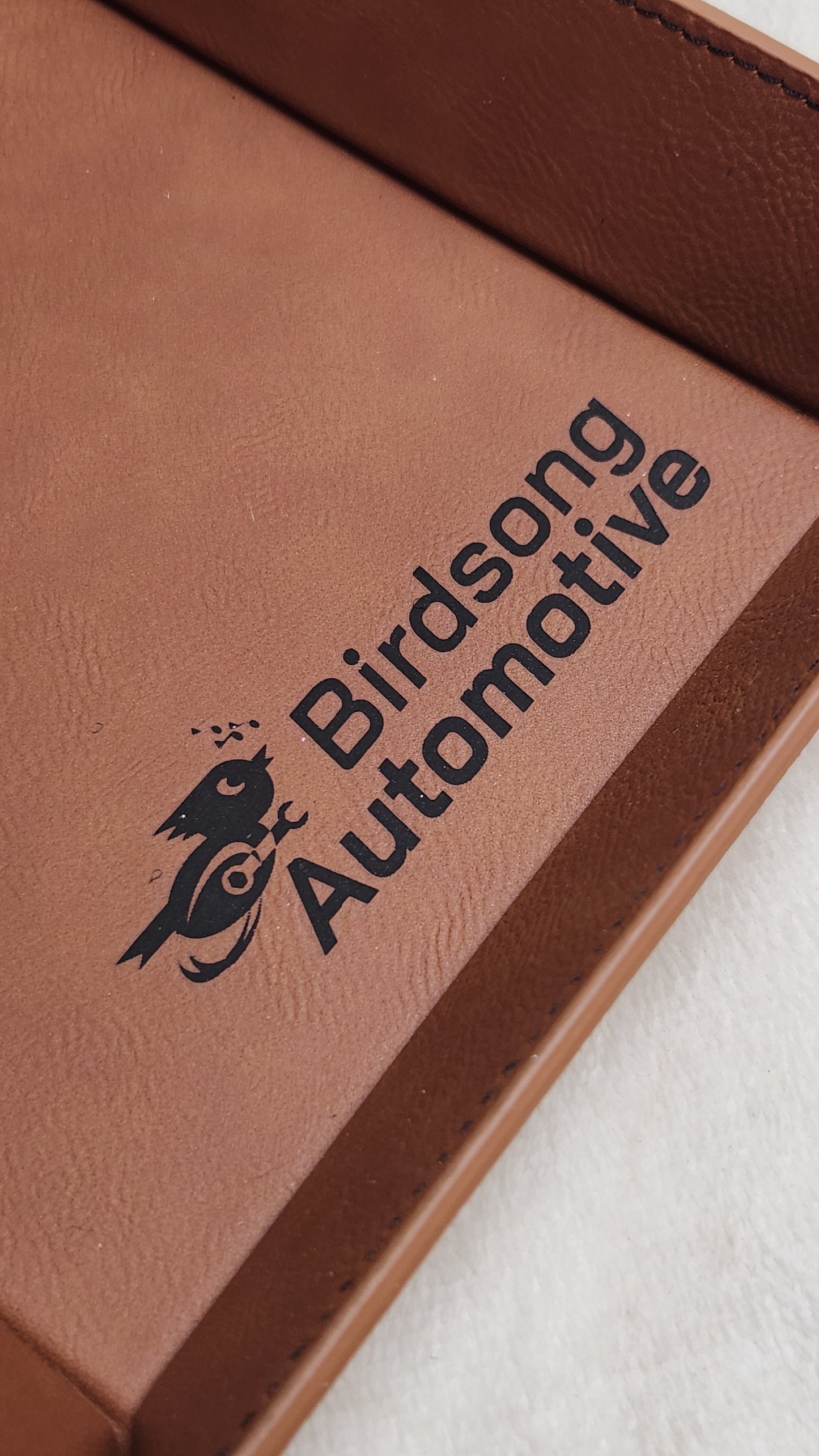 Leatherette Valet Tray with Logo