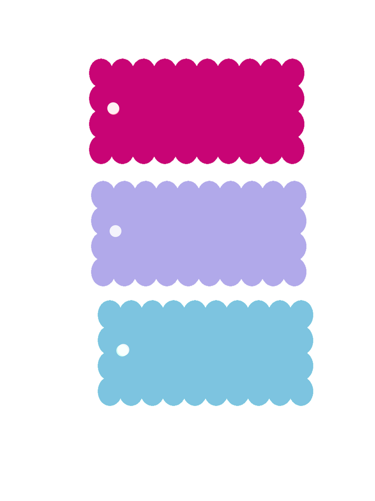 Scalloped Bag Tag