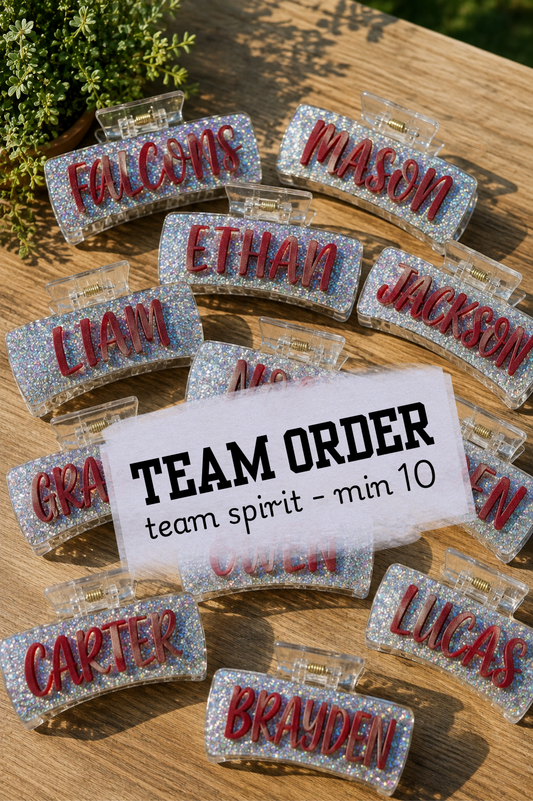 Bulk Order for Team Spirit Claw Clip