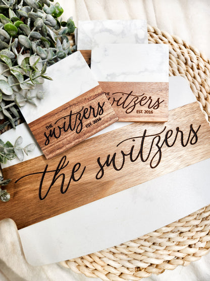 Last Name Coasters w/wo Established Date