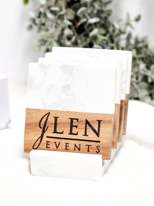 Coaster Set with Logo