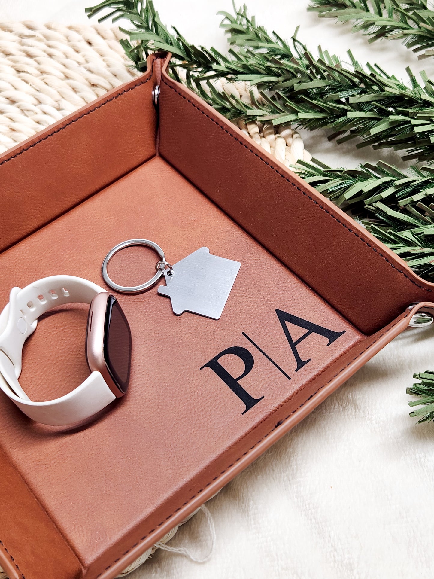 Leatherette Valet Tray