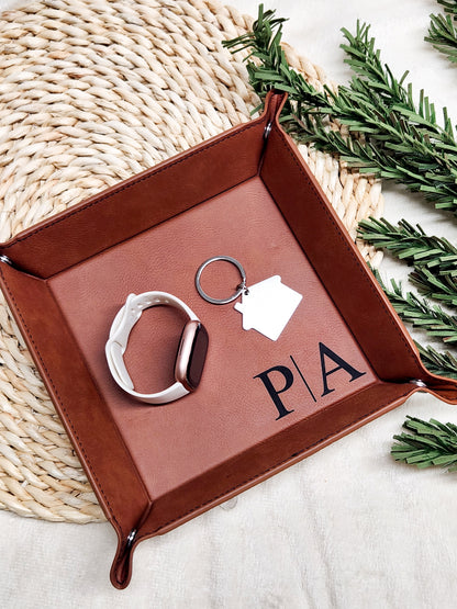 Leatherette Valet Tray