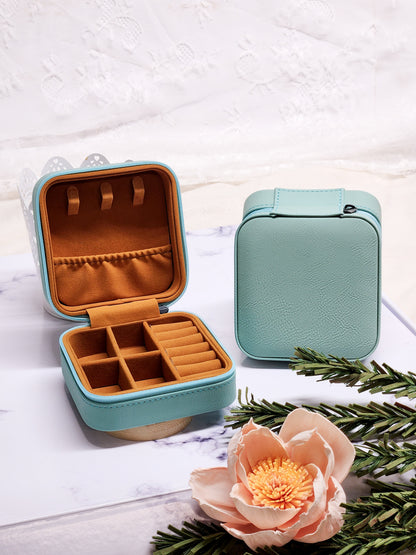Personalized Leatherette Jewelry Travel Box