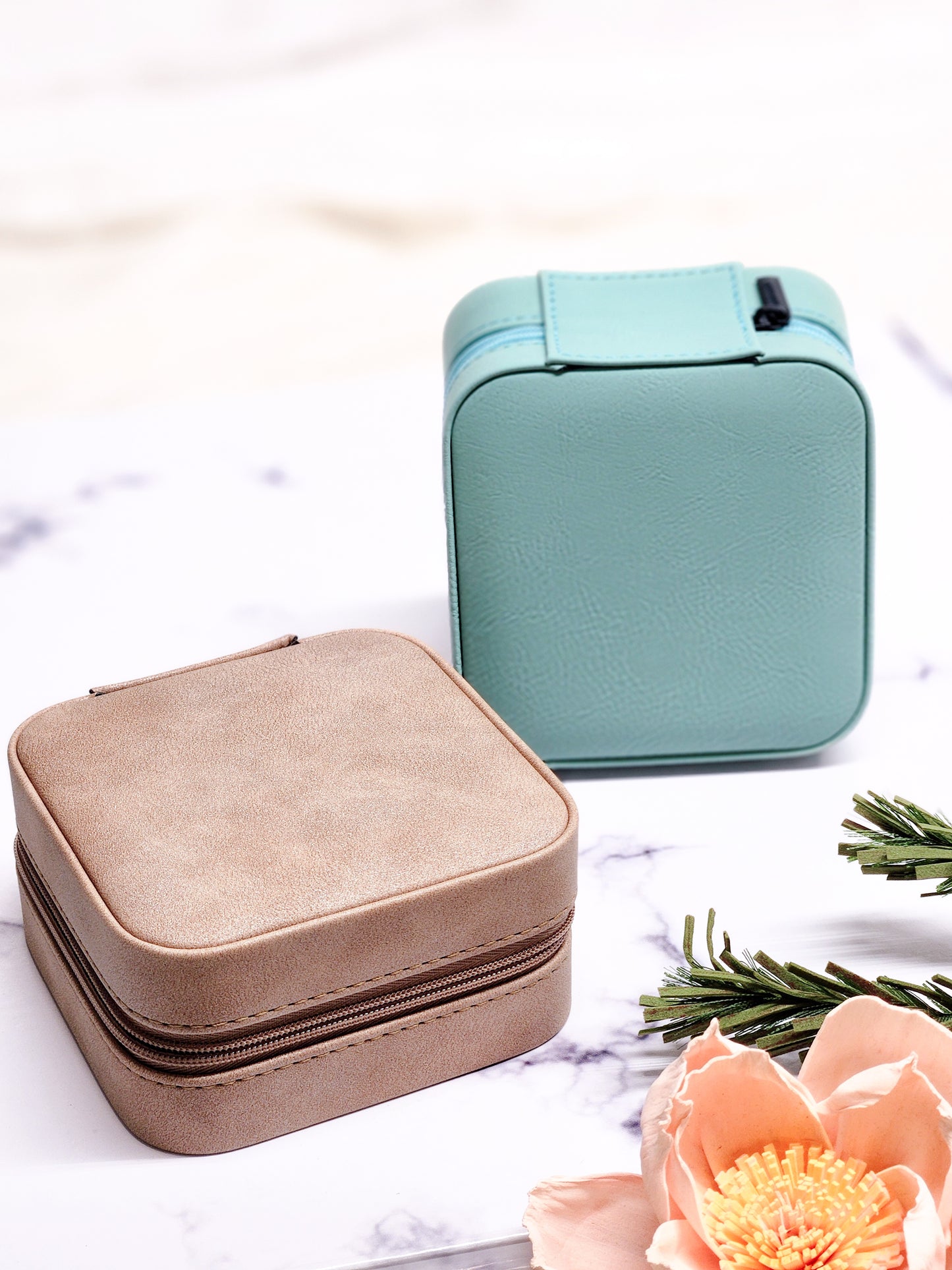 Personalized Leatherette Jewelry Travel Box