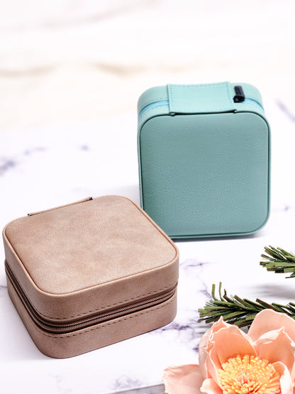 Personalized Leatherette Jewelry Travel Box