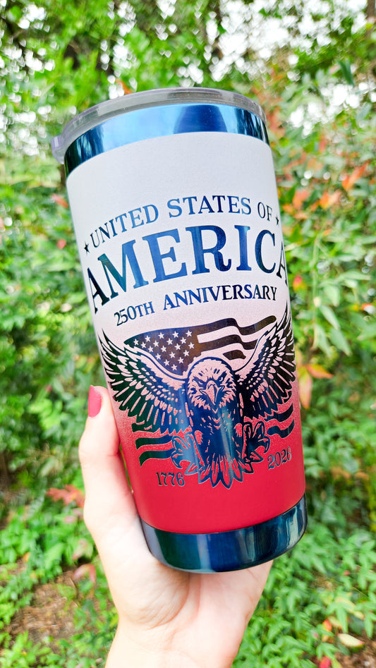 Father's Day Tumbler: Red White Blue