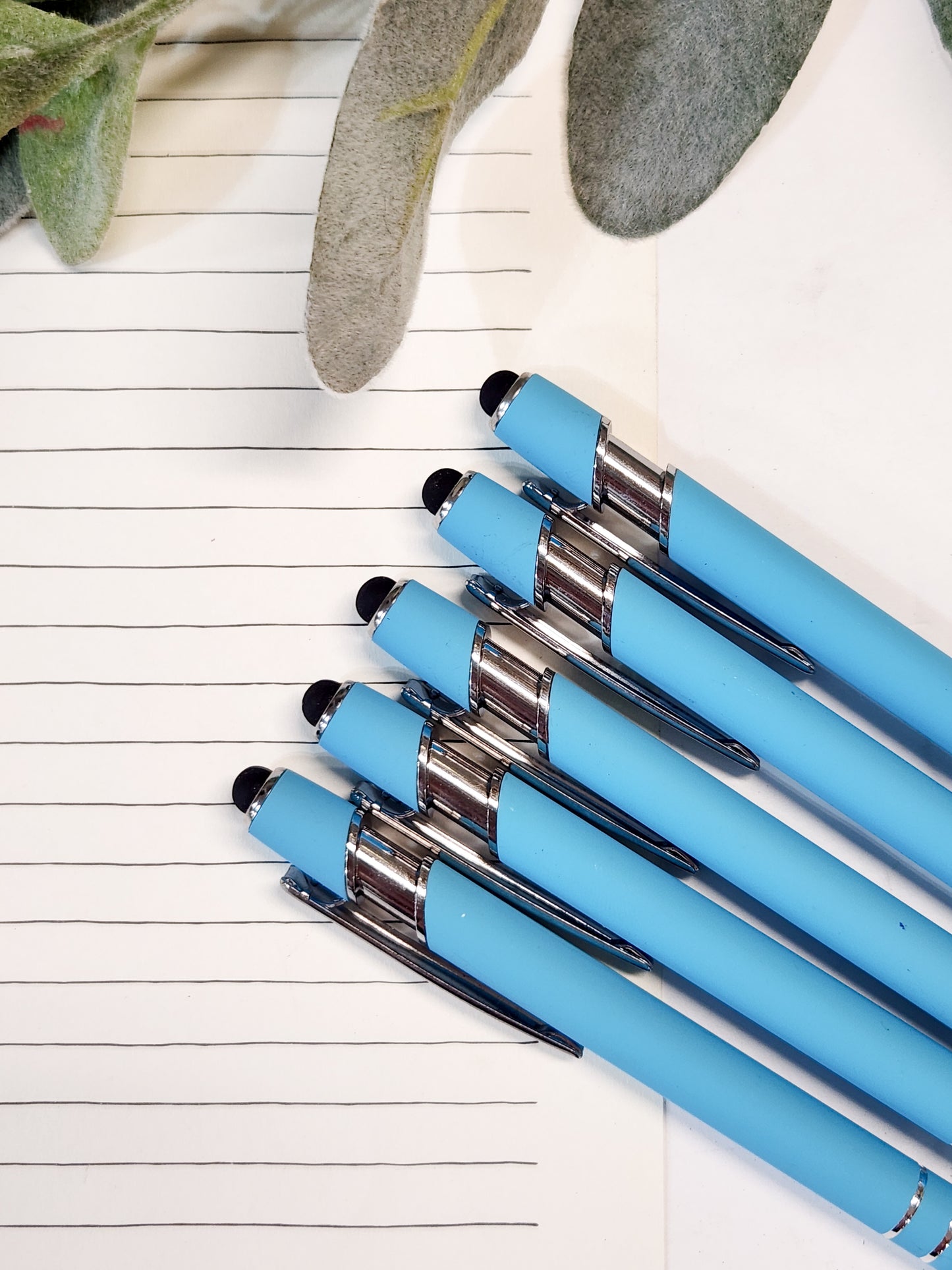 Set of 6 Personalized Pen Set with Stylus