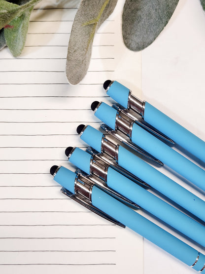 Set of 6 Personalized Pen Set with Stylus