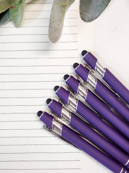 Set of 6 Personalized Pen Set with Stylus
