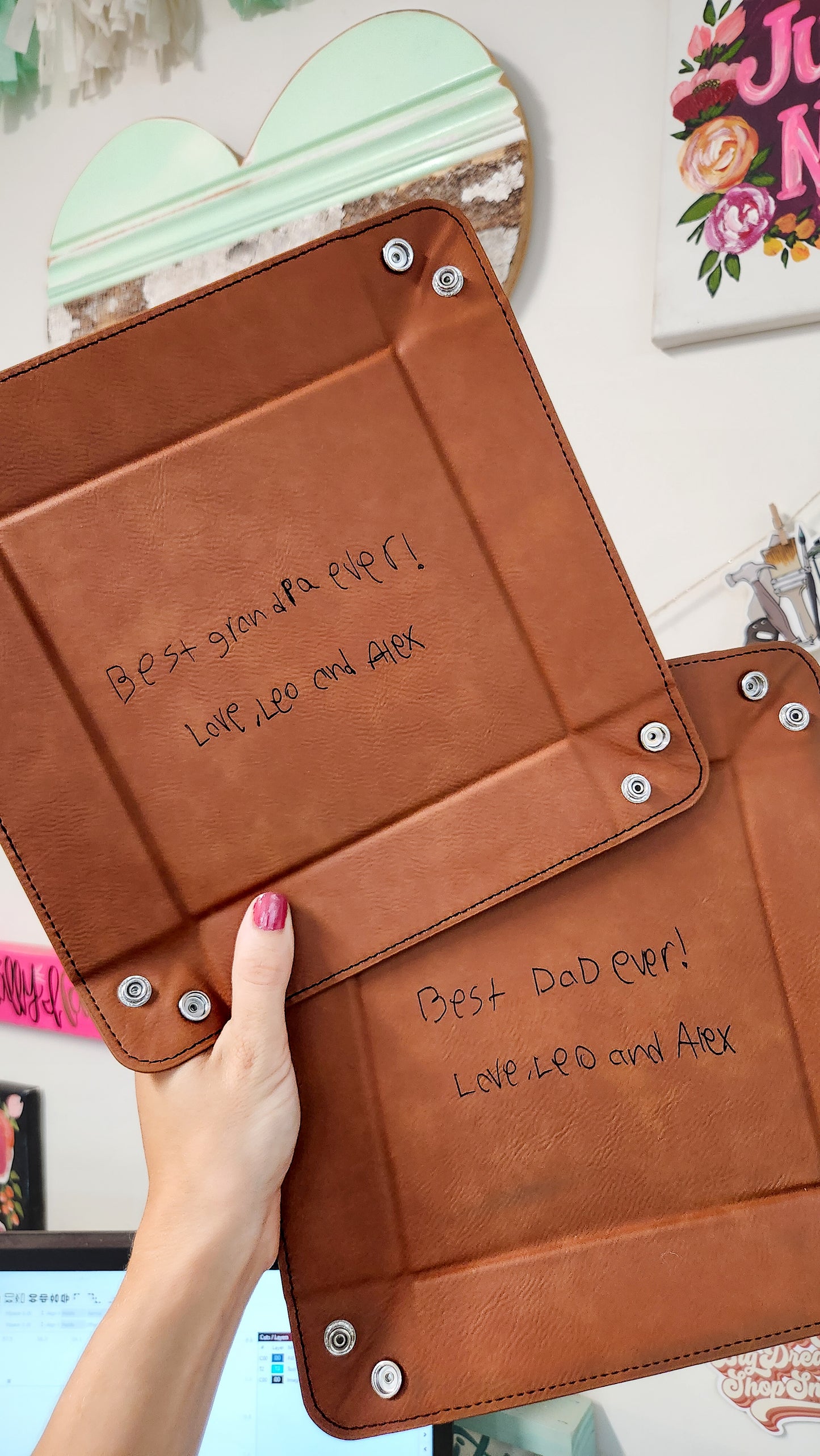 Leatherette Valet Tray