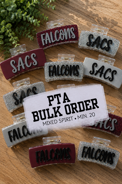 School Spirit Bundle Claw Clip for PTA & PTO