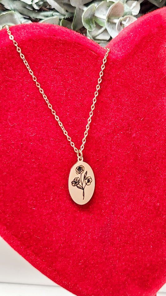 Birth Flower Necklace