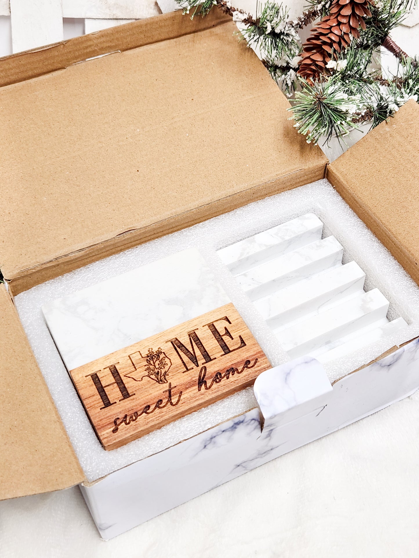 Home Sweet Home Texas Coaster Gift Set