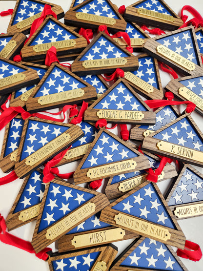 Folded Flag Memorial Ornament