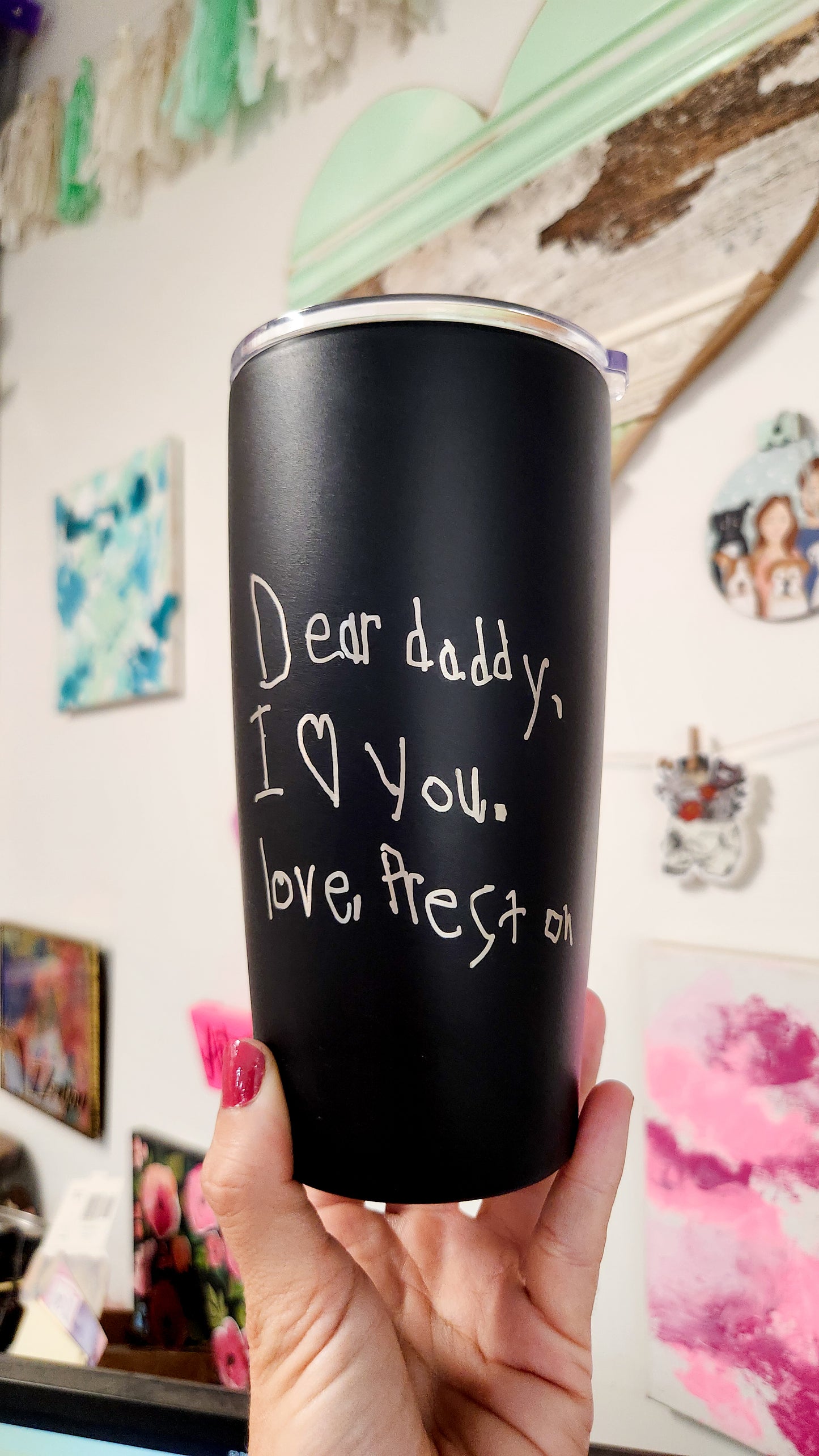 Father's Day Tumbler with Gift Box & Straw