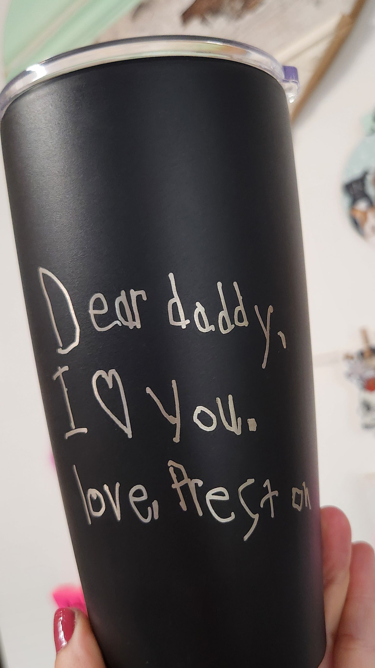 Father's Day Tumbler with Gift Box & Straw