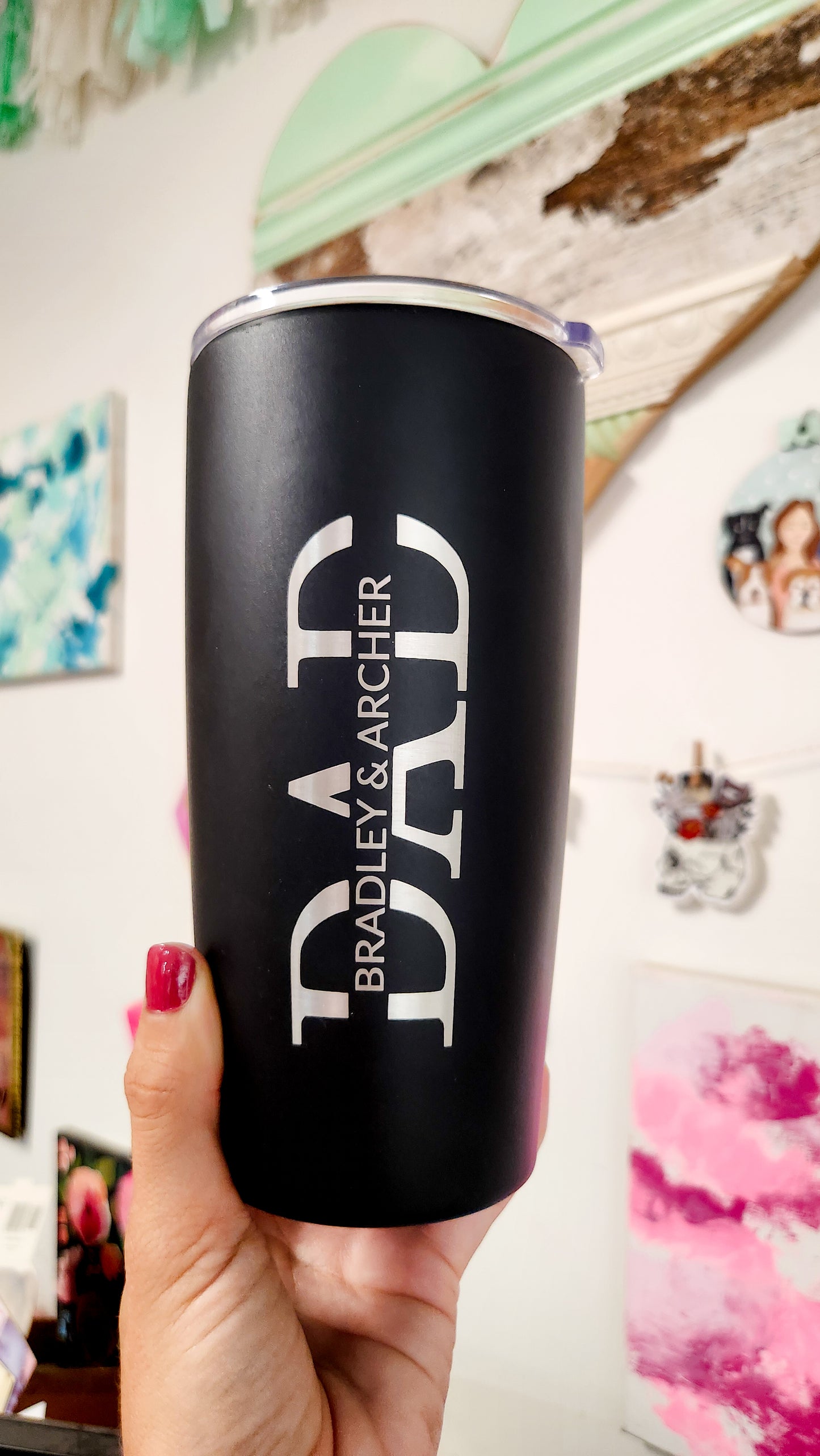 Father's Day Tumbler with Gift Box & Straw