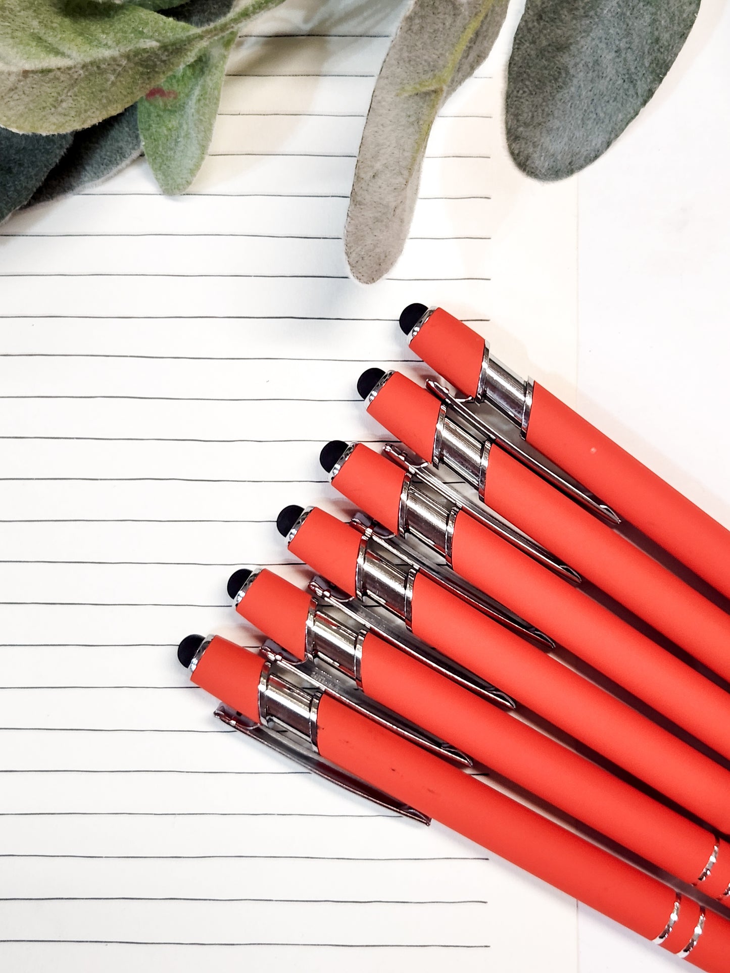 Set of 6 Personalized Pen Set with Stylus