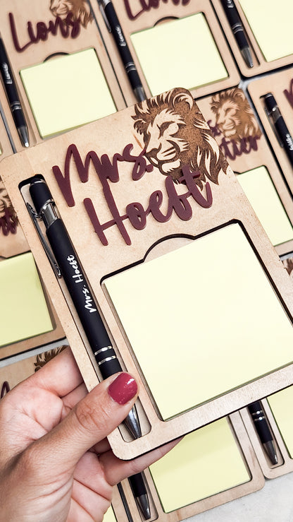 Sticky Note & Pen Holder with Logo
