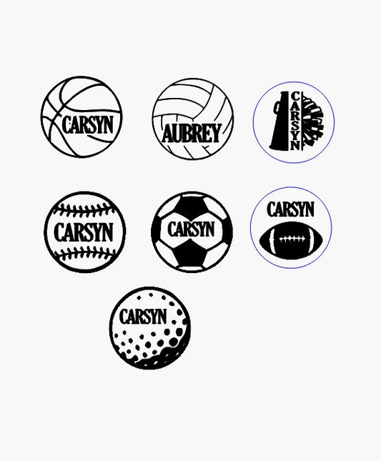 Leatherette Ball Sports Name Tag