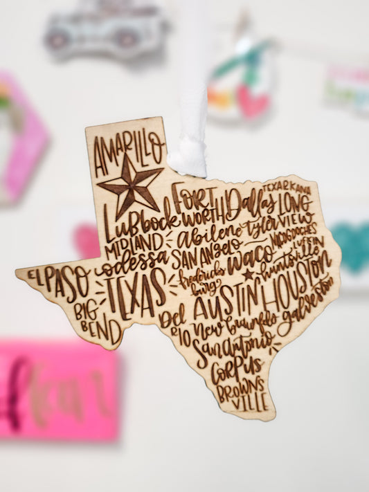 Texas Cities Ornament